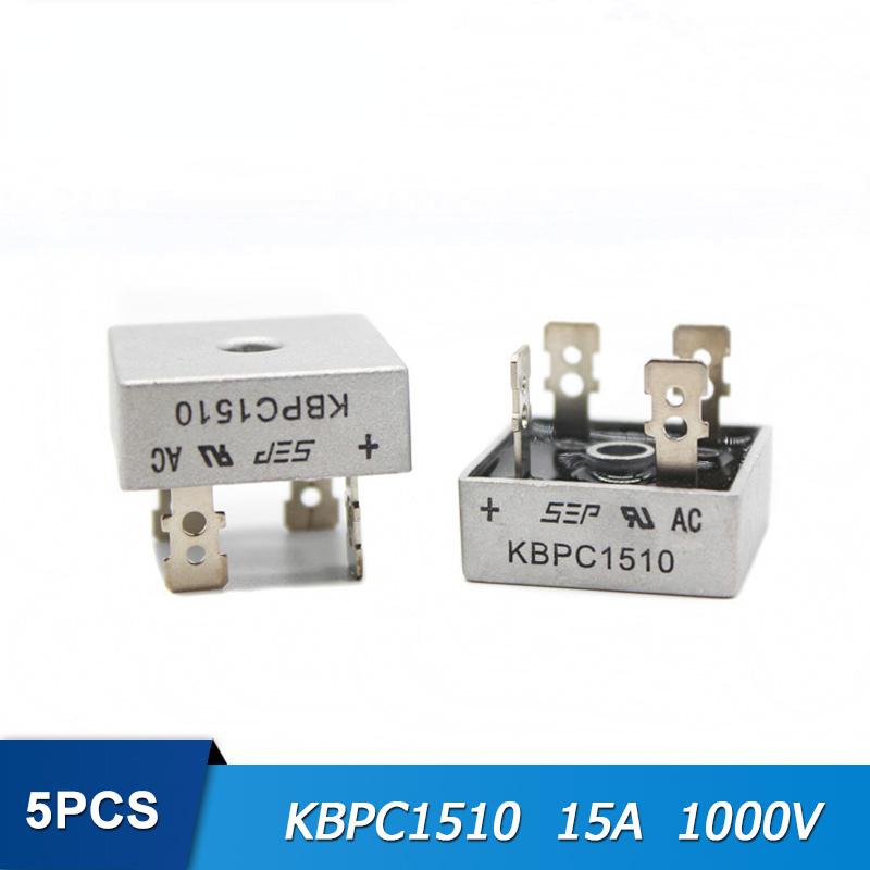 5 шт. диодный мостовой выпрямитель KBPC5010 KBPC1010 KBPC1510 KBPC2510 KBPC3510 выпрямители 10A 15A 25A 35A 50A