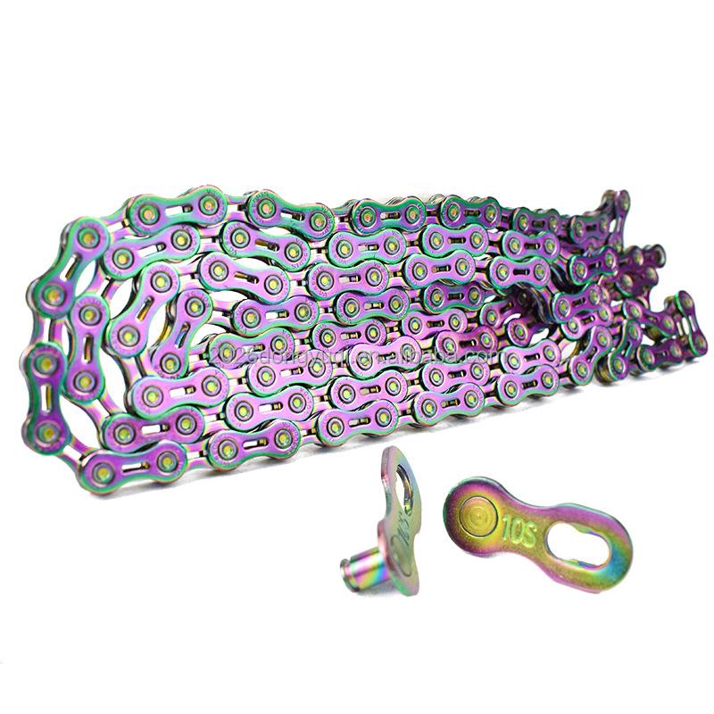 9 Speed Bicycle Chain Bike Chain Half Hollow 116L Silver Golden Purple Mountain MTB Road Bike Chains