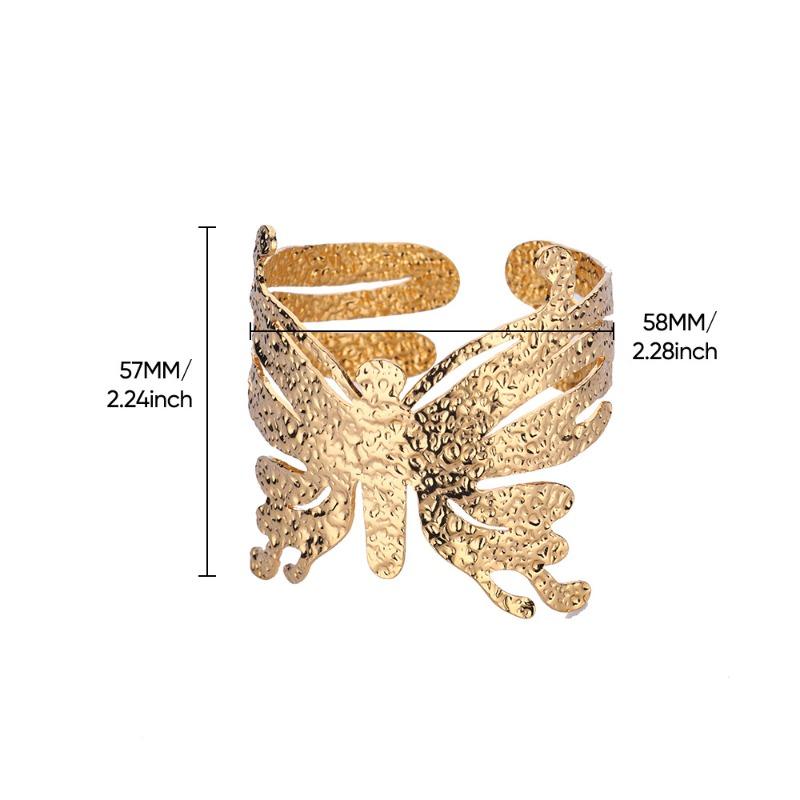 Новый простой широкий браслет из нержавеющей стали, уличный хип-хоп, преувеличенный браслет с золотым покрытием