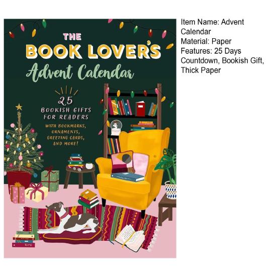 Адвент-календарь для любителей книг, обратный отсчет на 25 дней, пронумерованный книжный подарок, слепая коробка-сюрприз, коллекционер книг, книжный червь, подарок на день рождения