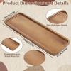 Small Wood Tray Wooden Trays for Decor Small Wooden Platters Long Wood Tray Serving Trays Solid Acacia Mini Charcuterie Boards, Cheese Board for