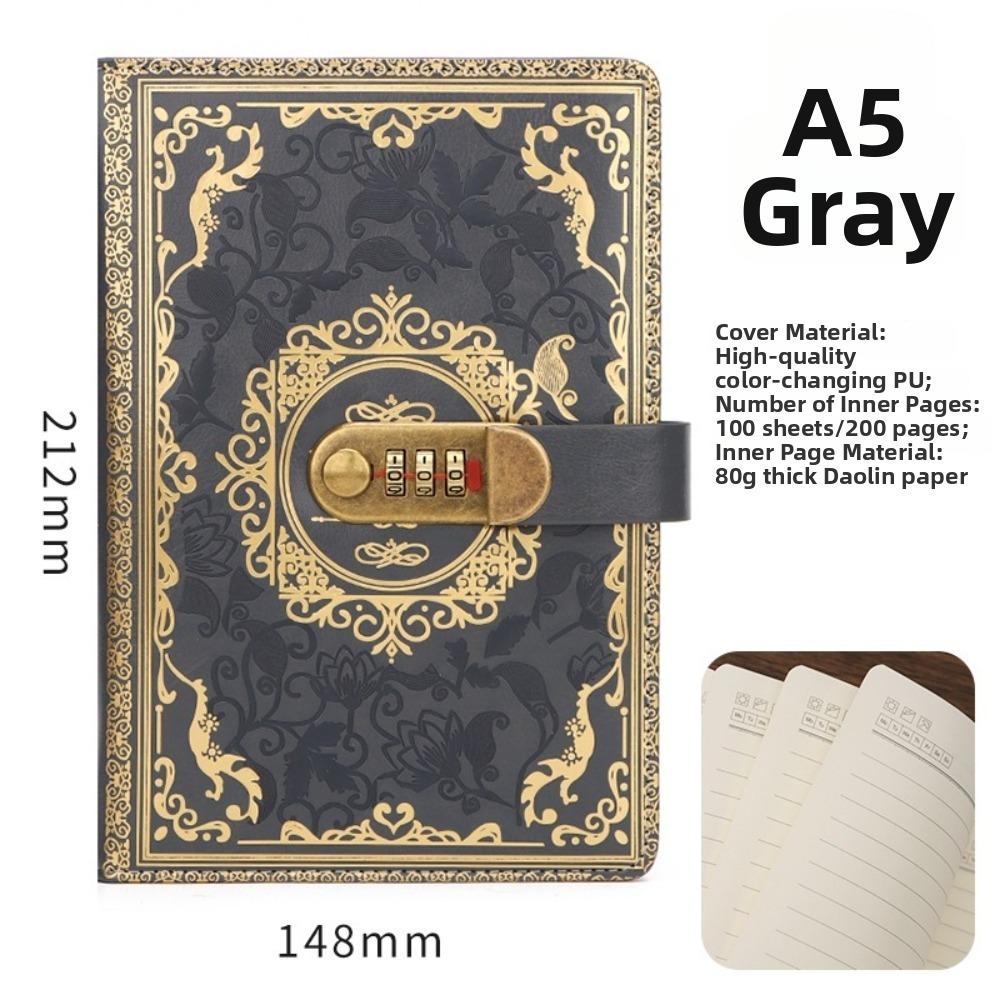 Vintage Style Locking Journal Lined Pages Personal Diary Notebook  Stationery Supplies