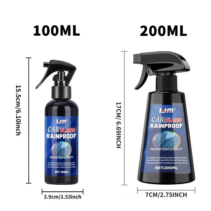 Universal Glass Rain Repellent Coating-windshield and Mirror Hydrophobic Spray,improves Visibility and Repels Water