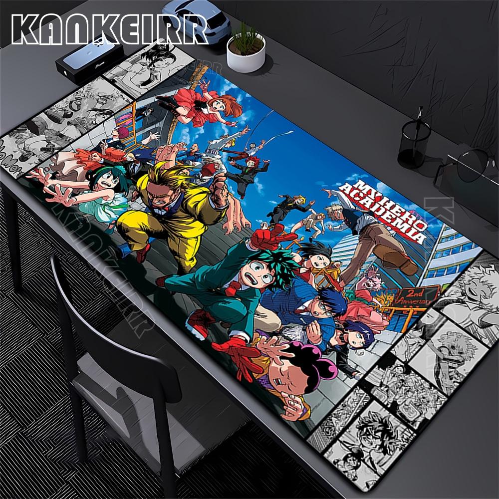 New Anime My Hero Academia Mousepad Hd Printing Computer Gamers Lock Edge NonSlip Mouse Pad Xxl Keyboard Pc AntiSlip Desk Mat