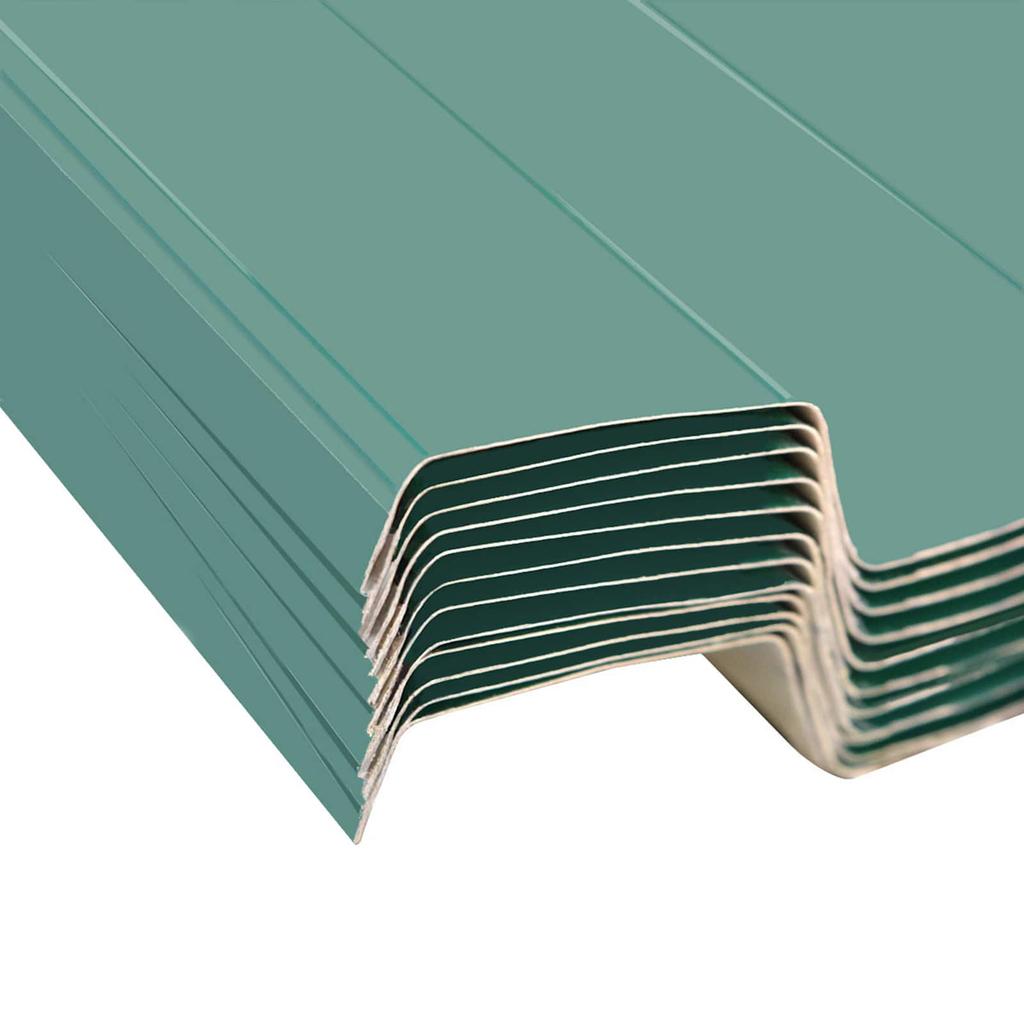 Roof Panel 12 pcs Green 129 x 45 cm Galvanized Steel