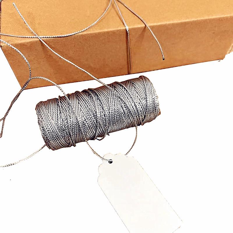 Золотая и серебряная веревка толщиной 1,5 мм для упаковки подарков и связывания букетов, 16 прядей