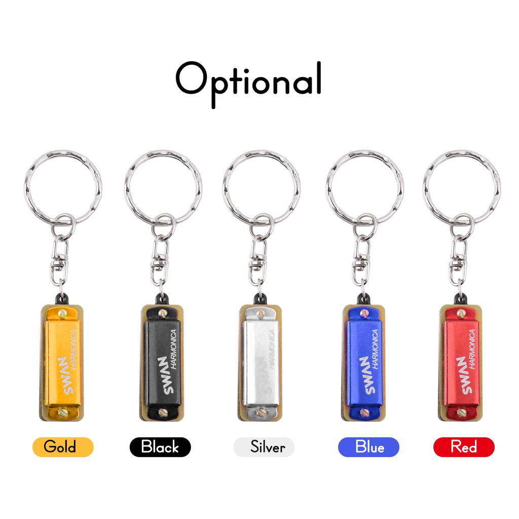 Брелок-брелок-гармошка SWAN, 4 отверстия, 8 тонов, ключ C, маленькая гармоника, подвесное украшение, мини-музыка
