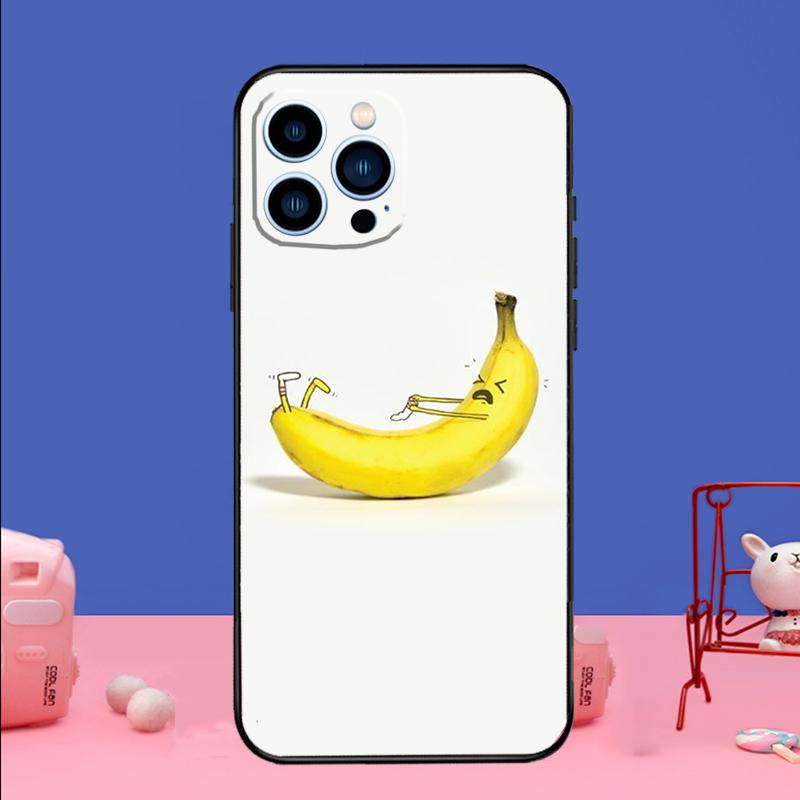 Cartoon Cute Fruit Yellow Banana Phone Case For iPhone 16 15 14 13 12 11 17 Pro Max Plus 12 13 mini 16e 17 Air Bumper Cover