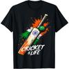 Индия Бита для крикета Cricket Warrior Британский флаг Футболка с принтом биты для крикета