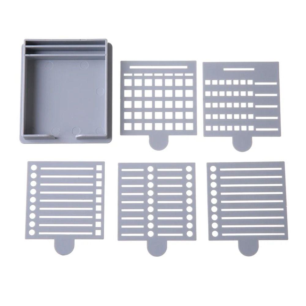 Multi Purpose Sticky Note Holder Set with Template Notepad Dispenser Sticky Note Stencil Office