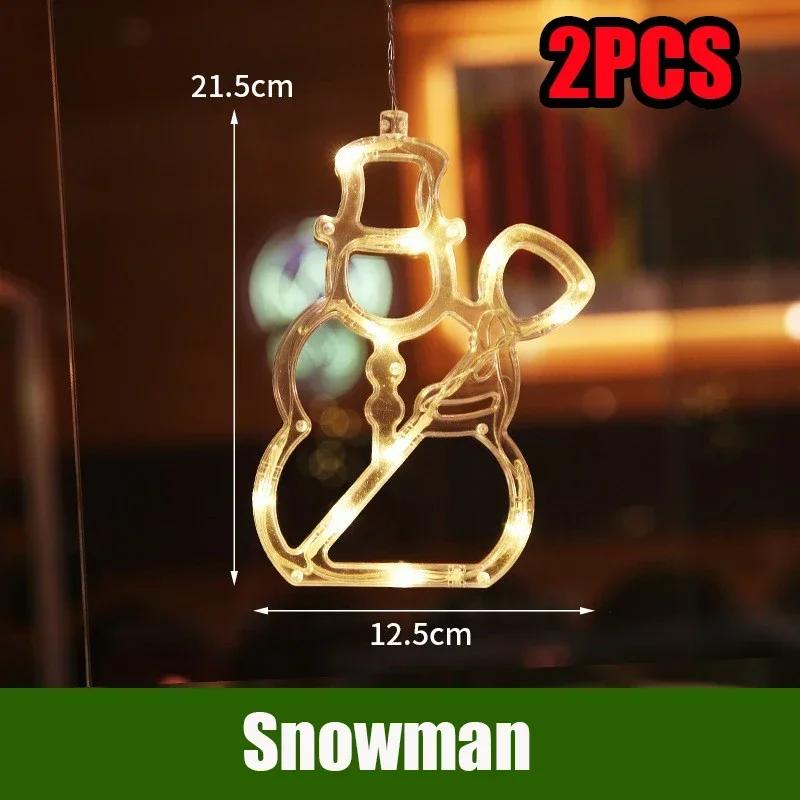 Светодиодная гирлянда Рождественские огни Декоративные огни Санта Клаус Витрина Присоски Огни Рождественская елка Цветные огни