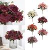 Silk Peony Artificial Flowers Fake Bouquet Wedding Party Decor