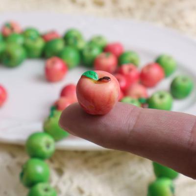 5 шт. Реалистичные Фрукты Миниатюрные 3D Яблоко Смола для Рукоделия DIY Браслет Ожерелье Рассыпная Бусина Милый Подвеска-Шарм для Девочки Аксессуары