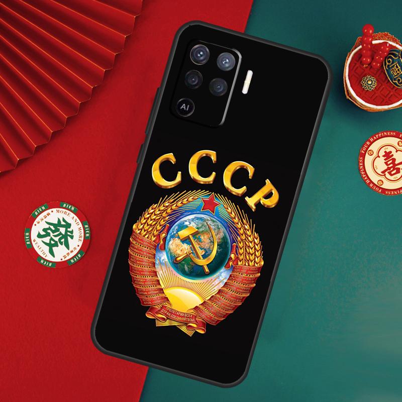 Coat Of Arms Russian CCCP Flag Case For Oppo A6 A5 Pro A15 A18 A38 A58 A78 A98 A54 A74 A94 A17 A57 A80 A60 A40 A16 A76 A96
