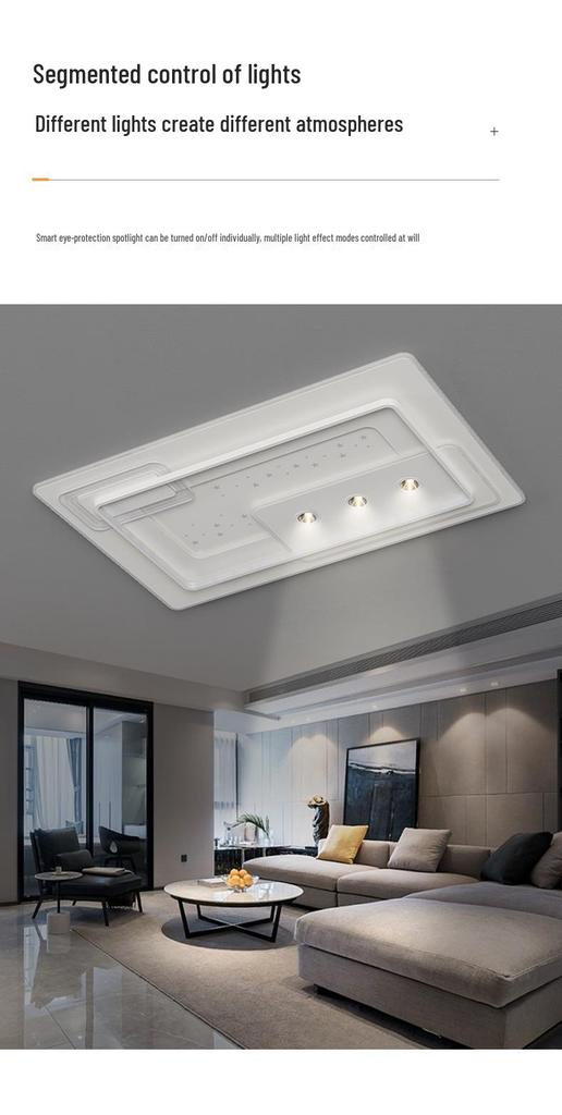 LED Ceiling Light: Simple, Atmospheric Design for Living Room, Bedroom, or Dining Room