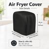 Bottom Drawstring Air Fryer Protective Dust Cover, Black & Gray Optional, Household Dust‑Proof Accessory for Air Fryer