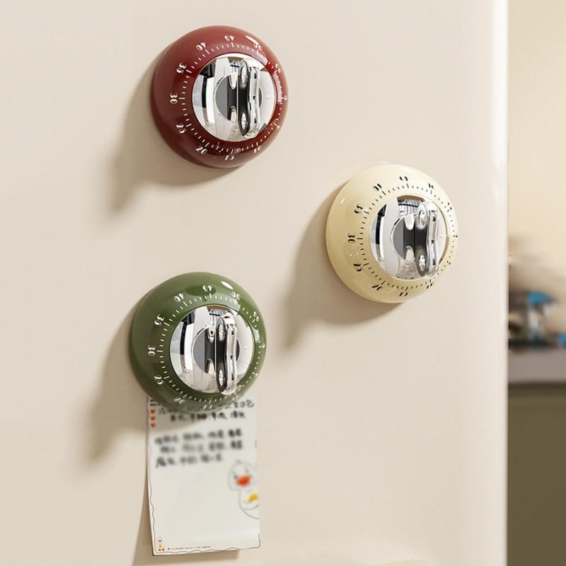 Magnetic Kitchen Timer Vintage Style Manual Countdown Cooking Baking Down Up Loud Alarm Magnet Clock Study Clock Kitchen
