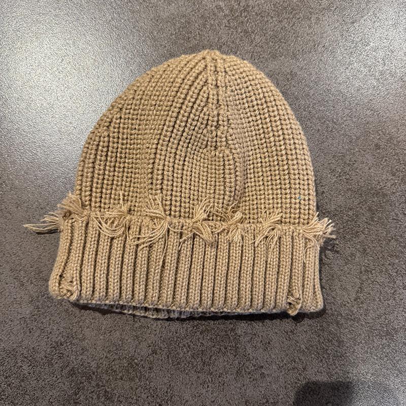 Вязаная однотонная шапка Зимний уличный стиль Теплая шапка-бини для повседневной носки