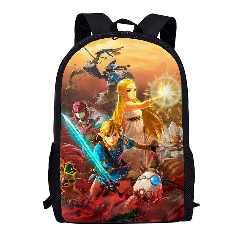 Рюкзак Legend Of Zelda Breath Of The Wild Игровой Школьный Рюкзак для Студентов 3D Печатный Мультяшный Рюкзак