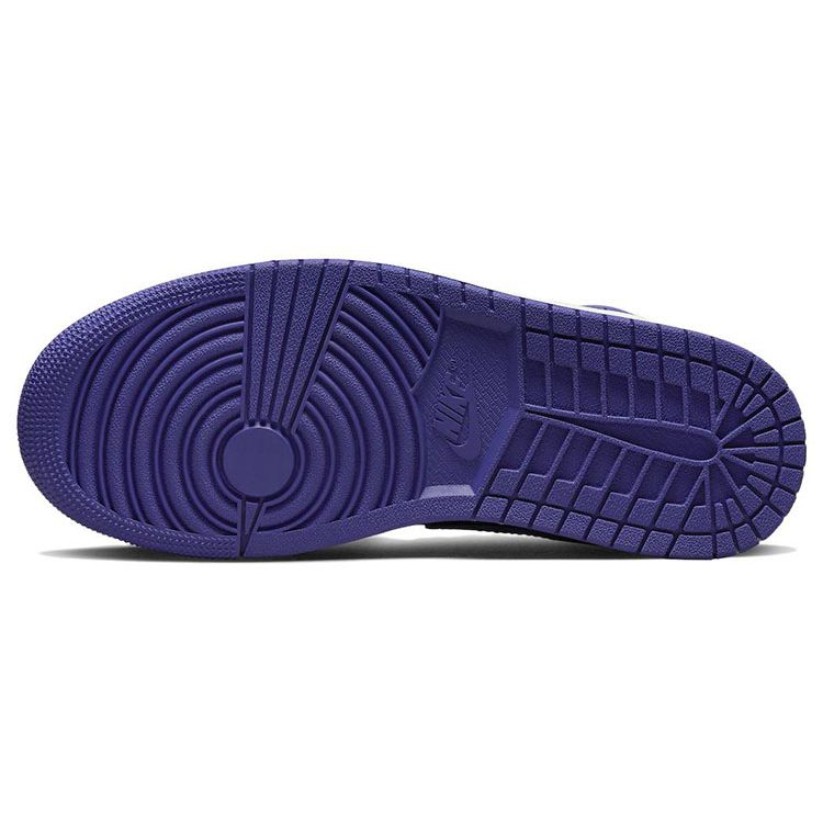Женские кроссовки Air Jordan 1 Mid Dark Concord Purple Black Sail BQ6472-051