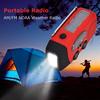 Portable Radio with AM/FM Flashlight Reading Lamp NOAA Weather Power Bank for Emergency Solar