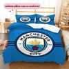 Manchester City Football Club3 Pattern Bedding Quilt Set  Home Decoration  Gift (1 * duvet cover + 2 * pillowcase  without core)