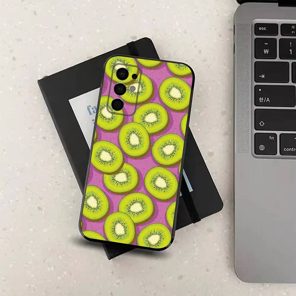 Чехол-накладка с рисунком фруктов для Samsung Galaxy A73,31,Note,72,41,8,9,52,J7,22,71,53,32, Мягкий черный силиконовый чехол