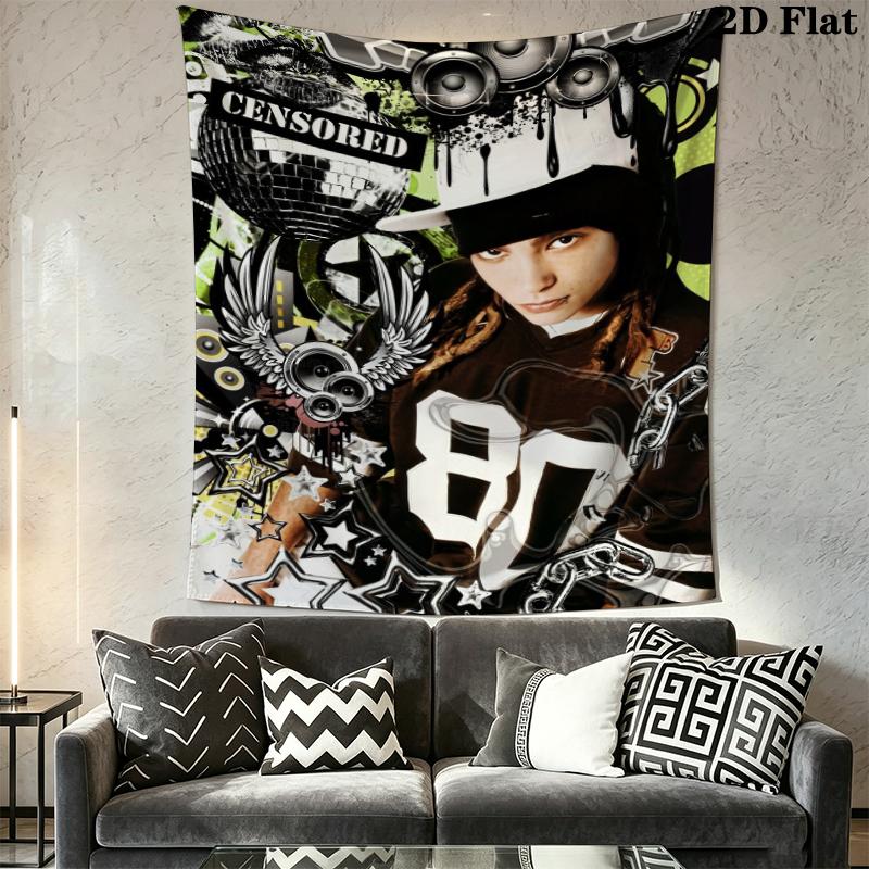 Tom Kaulitz Wall Tapestry Aesthetic Wall Hanging Printed Fabric Blanket Decorative Tapestries for Bedroom Living Room Home Decor