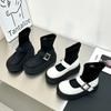 Women Designer Shoes 2024 New Korean Style Fashionable Mary Jane Style Women's Boots Comfortable and Versatile Platform Boots