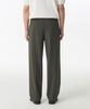 MUSINSA STANDARD Light Plain One-Pleat Wide Hidden Banding Slacks [Dusty Khaki]