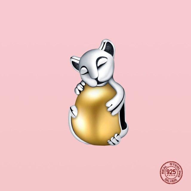 Подвеска из стерлингового серебра 925 пробы, очаровательные бусины для оригинального браслета Panjia, ожерелье, женские украшения