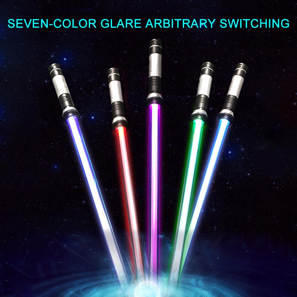2 In 1 LED Sound Light Up Sword Telescopic Extendable and Collapsable Sword for Kids Costumes