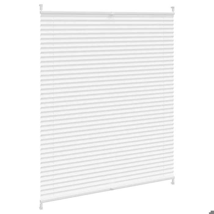 Store plissé - Moderne - 100 x 100 cm - Blanc - Montage sans perçage