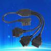 Автомобильный удлинительный кабель OBD2 L-образный адаптер OBD2 Кабель-разветвитель OBD2 L-образной формы Расширьте порт OBD2 до трех