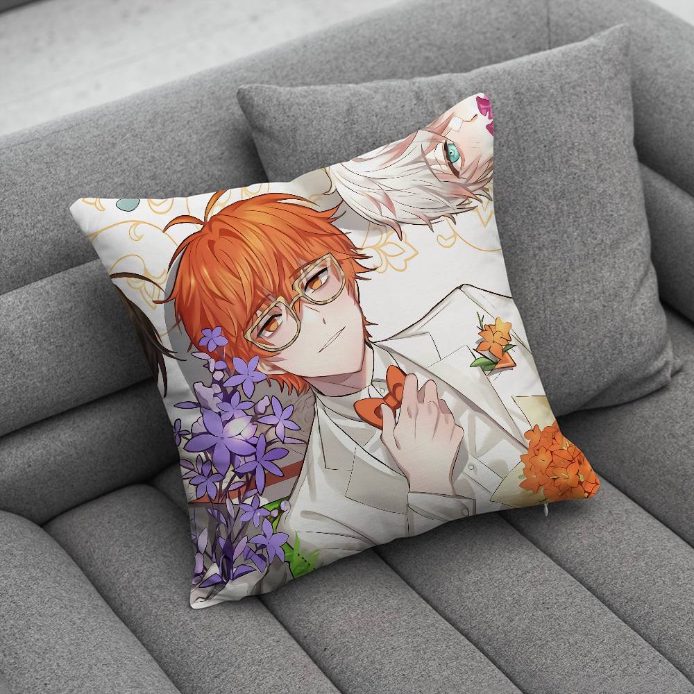 Аниме Mystic Messenger Игра 707 Наволочка Наволочка против пылевых клещей Невидимая молния шелковистый короткий плюш Чехол для подушки дивана