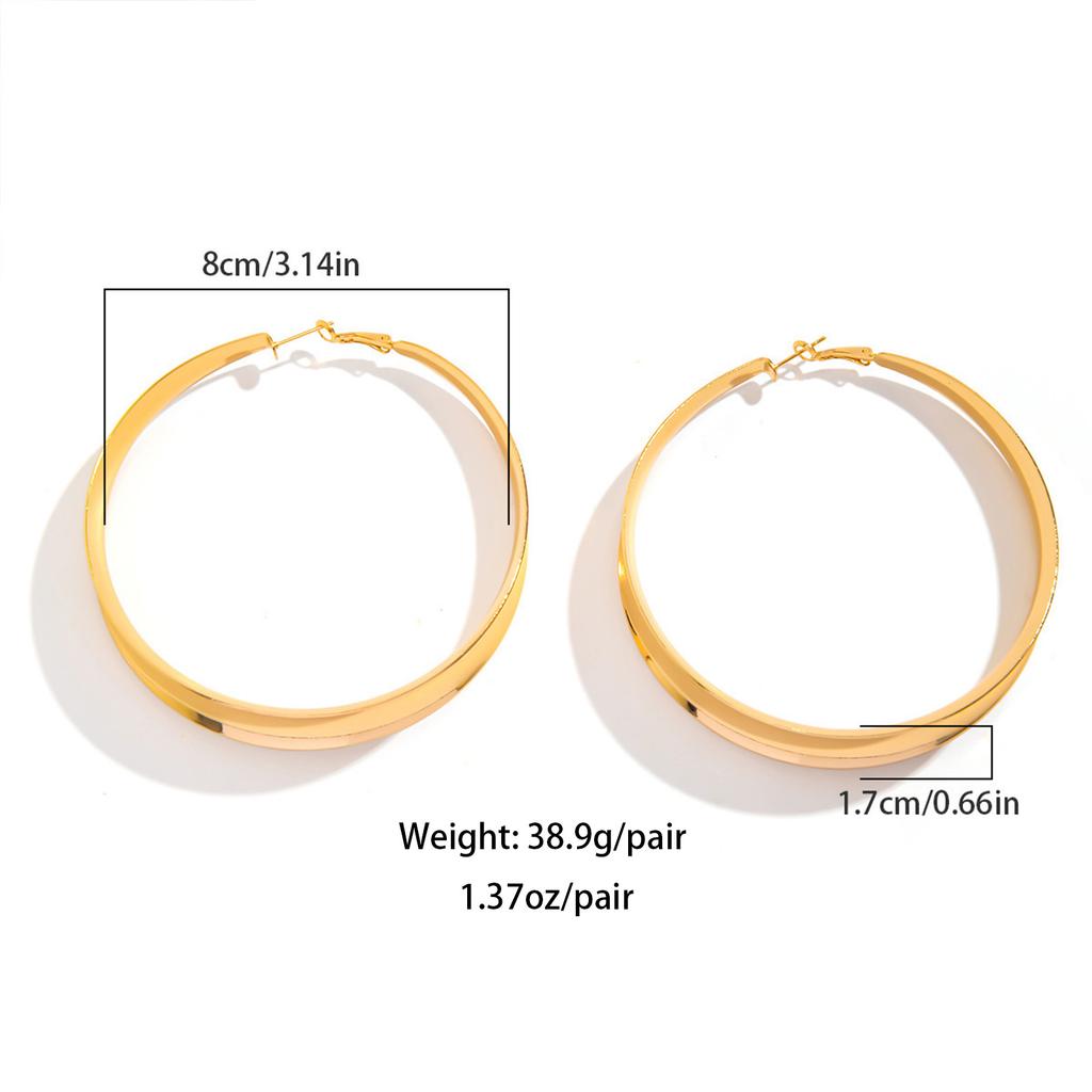 Крупные металлические серьги-кольца для женщин, блестящие серьги-кольца большого размера, модные массивные серьги, подарки для мамы, жены, девушки