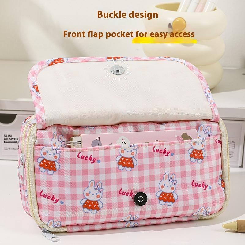 Милый мультяшный пенал для студента Мультяшный аниме креативный пенал Большая вместимость Сумка для хранения канцелярских товаров Косметичка
