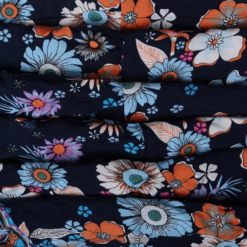 Весенне-летнее женское платье с цветочным принтом на талии в стиле бохо для отдыха и путешествий