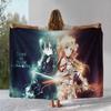 Мультяшное фланелевое одеяло Sword Art Online SAO, Ультрамягкое теплое плюшевое покрывало для дома, спальни, кровати, дивана, кемпинга, пикника, подарок