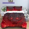 Red light tiger  Pattern Bedding Quilt Set Quilt Cover Pillowcase Home Decoration  Gift (1 * duvet cover + 2 * pillowcase, without core)