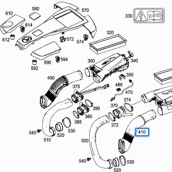 1120943782/1120943682 Впускной патрубок для Mercedes-Benz S-Class W220