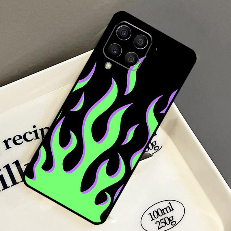 Синий Красный Огонь Огненный Чехол Для Samsung Galaxy M21 M31 M14 M34 M54 M33 M16 M36 M56 M53 M13 M12 M32 M52 M15 M55 M35