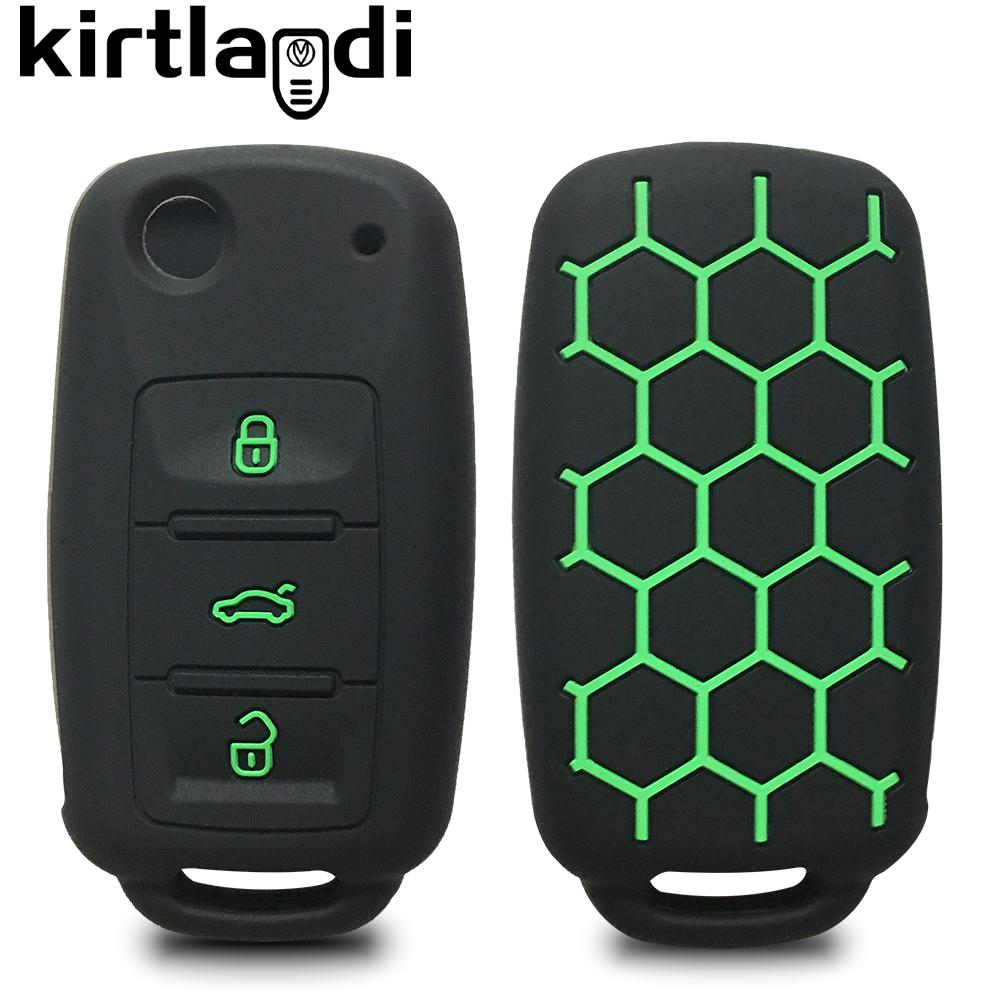 Силиконовый чехол для ключа, чехол для пульта дистанционного управления для Skoda Fabia Octavia A5 для VW Golf VI Polo Passat B5 3b Touran Caravelle Golf Plus Seat Ibiza