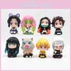 Charming 8 Set Q Version Sitting Demon Slayer Nezuko Figurines Toy Doll Models Collection