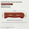 Рукоять кухонного ножа из красного грушевого дерева с защитной гардой - Ручная работа, Заклепанная рукоять из массива дерева