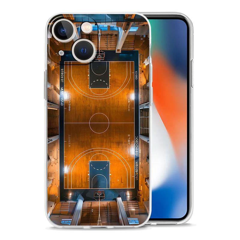Прозрачный чехол-бампер для iPhone 17 16 15 14 13 12 11 Pro Max Plus 17 AIR Мягкий ТПУ Сумка Футбол Баскетбол Тактическая Доска