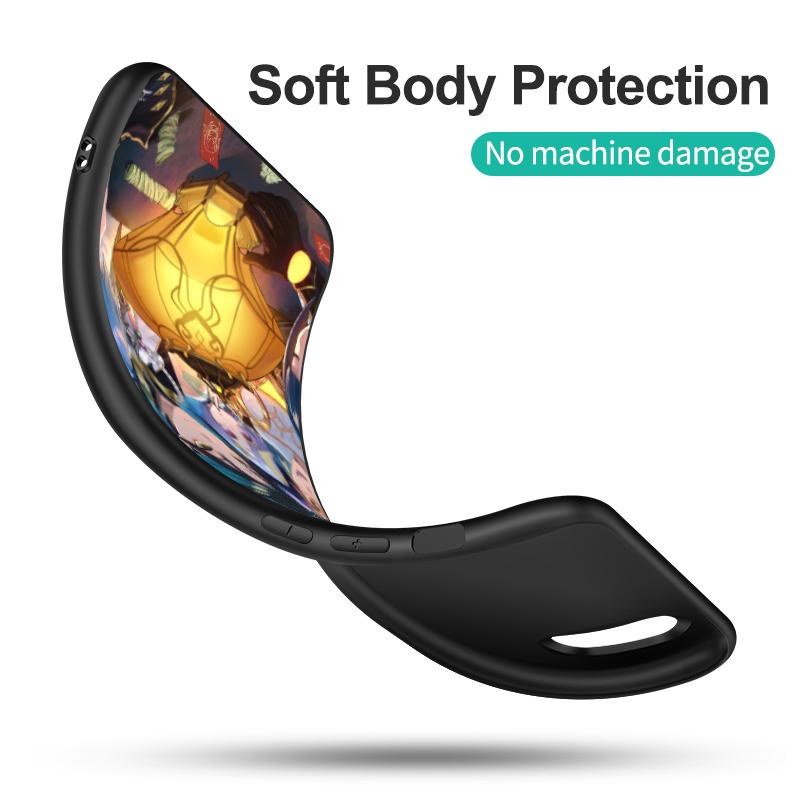 Черный чехол из ТПУ для Samsung Galaxy A03 SM-A035 A03 Core A03S A13 A23 LTE A33 A53 A73 4G 5G impact Xiao Genshin