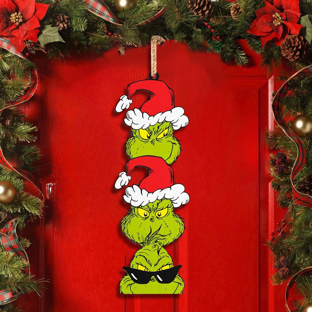 Christmas Decoration Door Sign Decoration Wooden Signs, Home Walls, Holiday Wooden Pendants, Wooden Hanging Boards