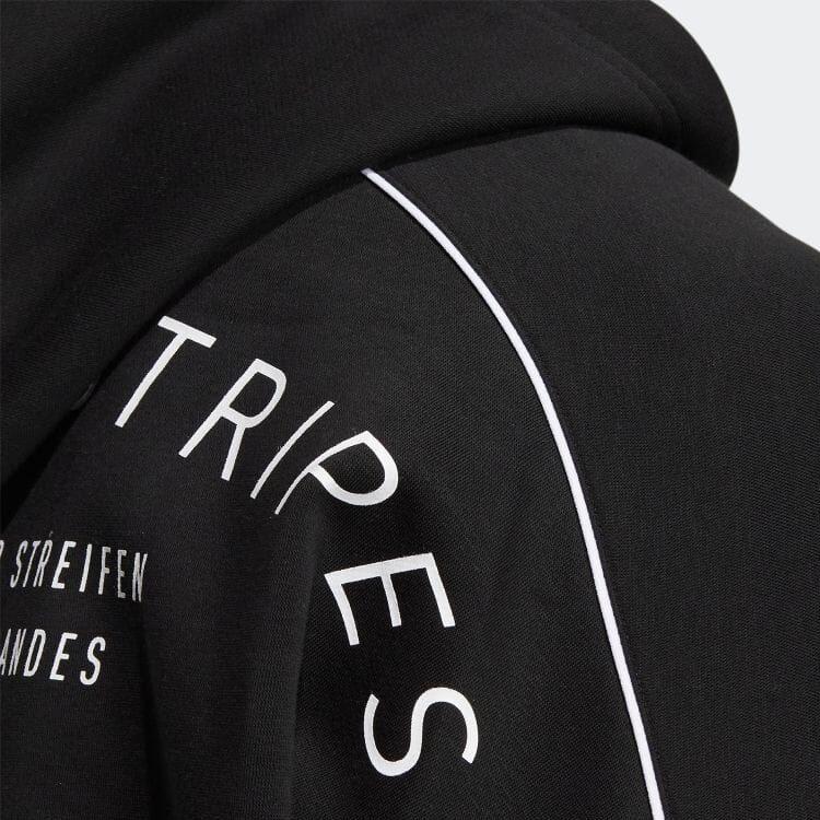 adidas Сплошной цвет с логотипом, повседневная куртка с капюшоном на молнии, мужская верхняя одежда, черный HM2686