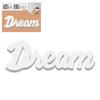 [R2264] - 3D Wooden Decorative Word 'Dream' White - 30x13. 5x1. 5 Cm